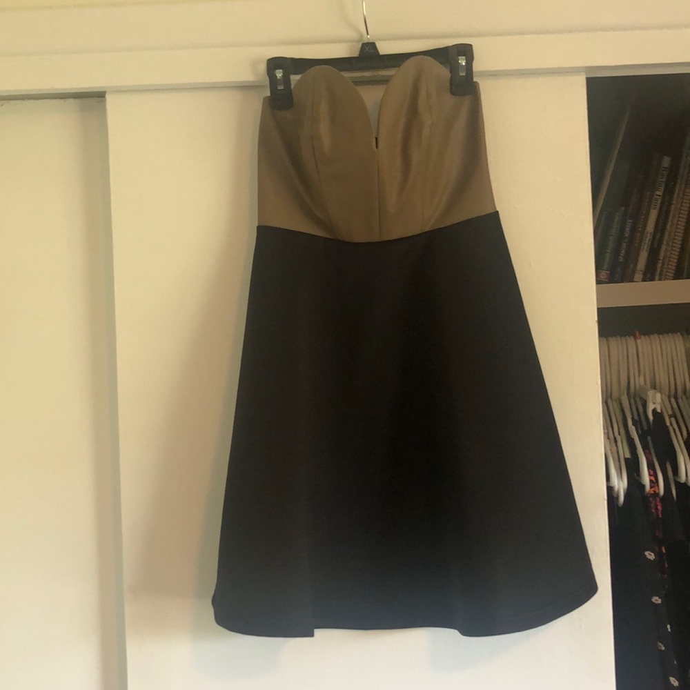 Strapless mini dress